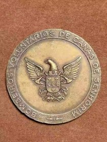 1981年法国消防员50周年纪念章大铜章徽章牌子