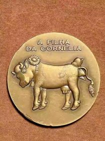 葡萄牙里斯本造币厂奶牛纪念章大铜章徽章牌子