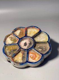 古玩旧藏晚清民国调色盘