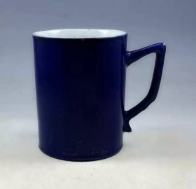 民国祭蓝釉茶杯