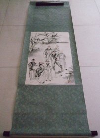 杜白洋先生绘（扬州八怪）人物立轴，画心68*43厘米，上世纪90年代手工装裱，作品得自画家本人