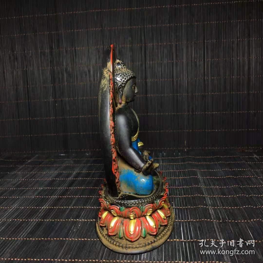 古法琉璃摆件宝贝尺寸：长：12cm
宽：7cm
高约：17.3cm
重：1365克