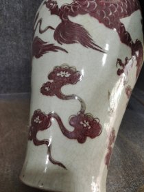 釉里红梅瓶
口径23cm
高度42cm