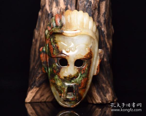 和田玉面谱
规格:   12×7.7×2.7厘米   重   201克。