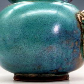 宋钧窑变虎头罐(尺寸20.5*23厘米!)