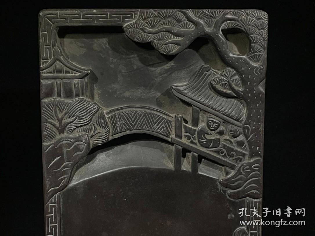 点击查看原图 兰亭告会紫端砚,雕工细致,重约4075g,23.4×13.2×5.5cm