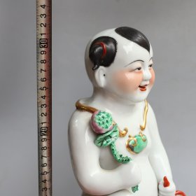 清代年制金童玉女摆件