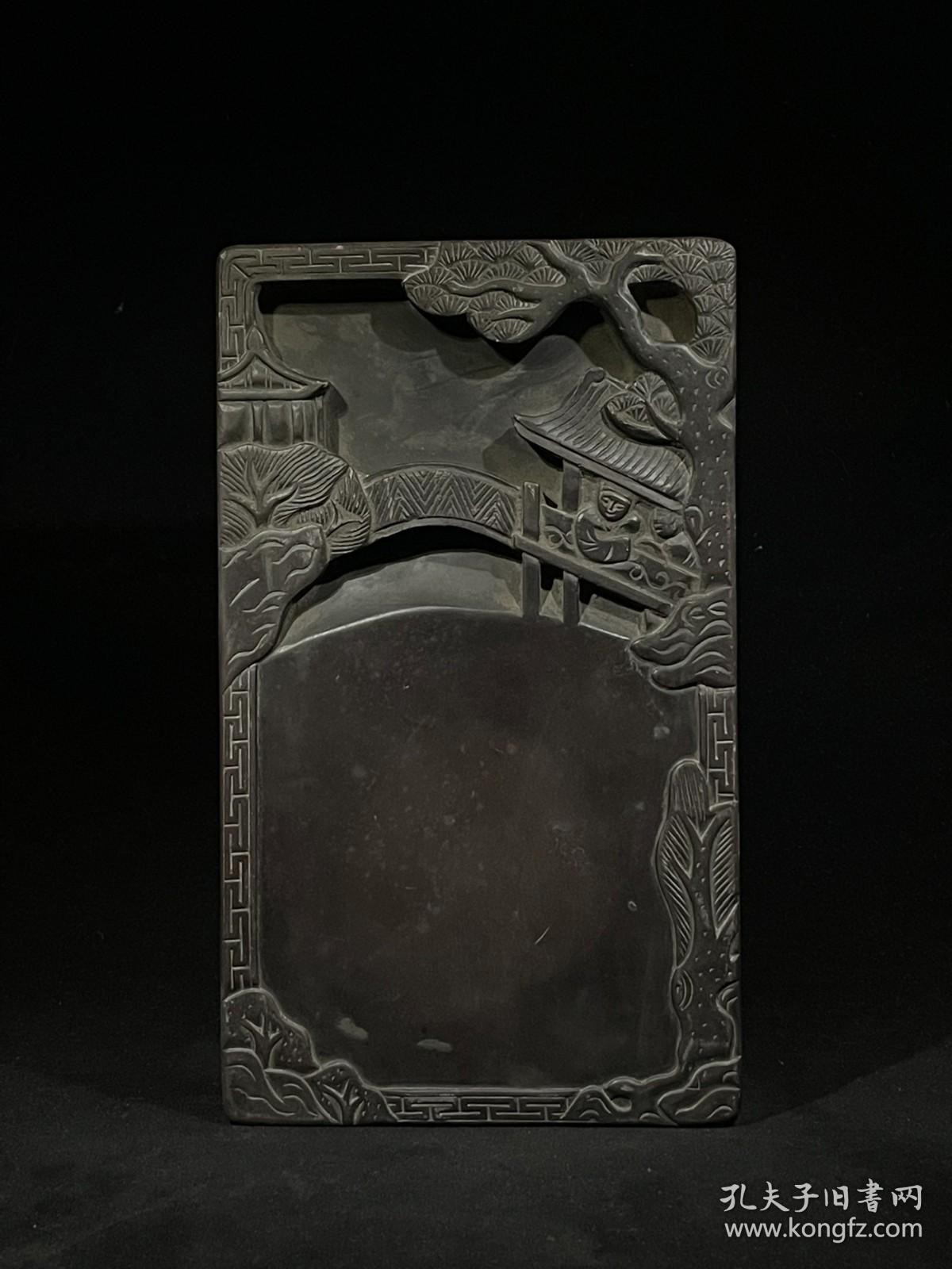 点击查看原图 兰亭告会紫端砚,雕工细致,重约4075g,23.4×13.2×5.5cm