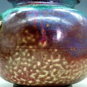 宋钧窑变虎头罐(尺寸20.5*23厘米!)