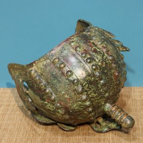 铜——将军面具头盔 长20cm宽18cm高26cm 重4斤