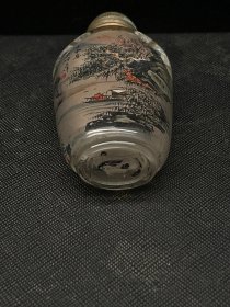 旧藏 水晶内画山水鼻烟壶 规格：7.5cmX3.4cm 重57g