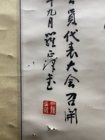 罗正泽 书法 高98厘米 宽50.5厘米 约4.5平尺