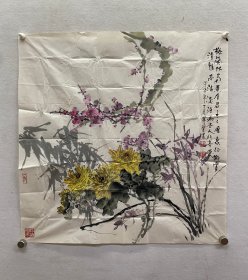 徐泽智 花卉 高70厘米 宽68.5厘米 约4.3平尺