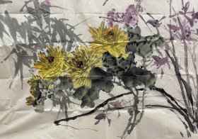 徐泽智 花卉 高70厘米 宽68.5厘米 约4.3平尺