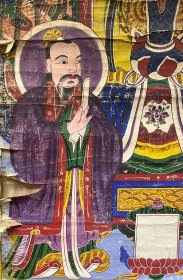 清朝道教庙画 高159厘米 宽71厘米 约10.1平尺