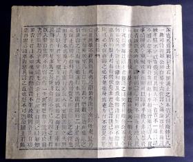 清代木活字《北京新闻报》一张，开本长宽：25*22厘米。