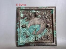 乡下收的唐代老 方形铜镜