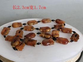 清代南红 玛 瑙 项链
