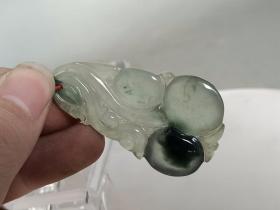 乡下收的冰种翡翠挂 件.