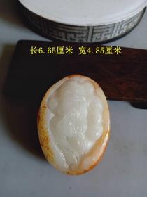收藏少见的老和田白玉手把件 · ·