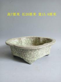 乡下收的宋代传世哥窑冰裂瓷笔洗 · ·