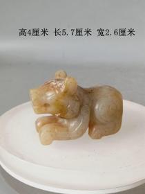 乡下收的战汉老和田玉瑞兽玉件把件挂件 ··
