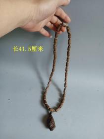 清代传世天然老沉香木吊坠项链 · ·