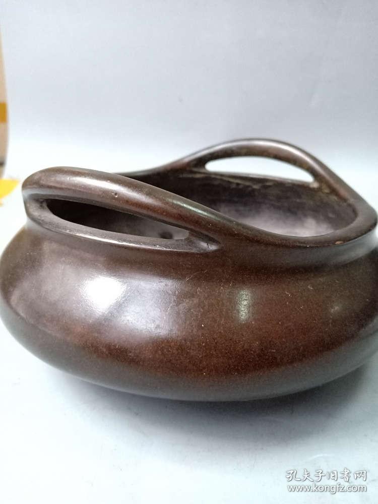 点击查看原图 明代传世少见的宣德年制老紫铜香炉 ·