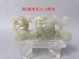 乡下收的老和田玉瑞兽摆件 · ·