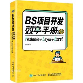 正版现货 BS项目开发效率手册 Foxtable+Layui+Excel