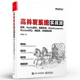 正版现货 现货 高并发系统实战派 集群Redis缓存海量存储Elasticsearch RocketMQ微服务持续集成企业系统框架搭建技术书 电子工业出版社