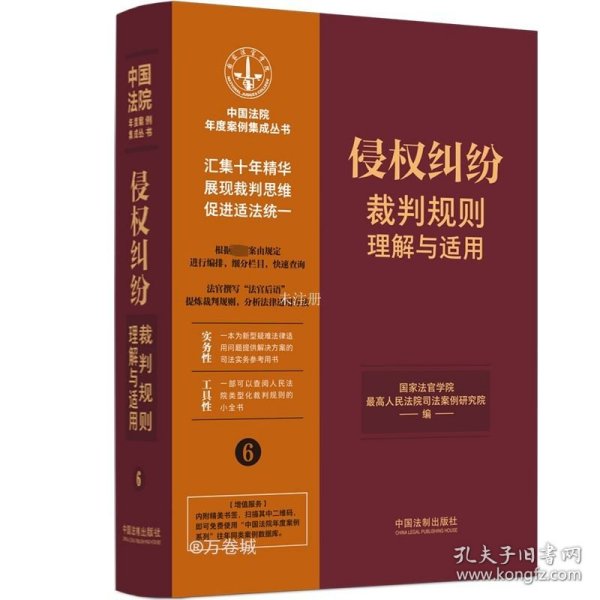 侵权纠纷裁判规则理解与适用（中国法院年度案例集成丛书）