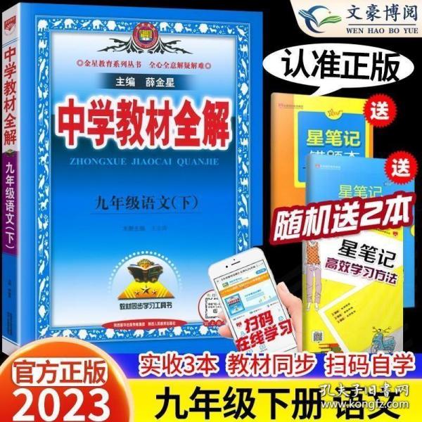 中学教材全解 九年级语文下 人教版 2017春