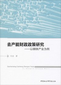 正版现货 去产能财政政策研究-（——以钢铁产业为例）