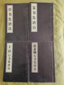 名碑名帖集字：草书集唐诗+篆书集唐诗+王铎行书集唐诗+赵孟頫行书集唐诗（4册合售）