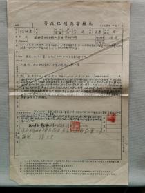 1955年 铜陵县五峰区董店村 徐继达《劳改犯刑满审核表》一张！