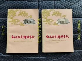 红太阳光辉照千秋  伟大的领袖和导师毛主席逝世一周年纪念文集  上下集全套二册WSD【99品】