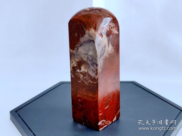 昌化石红砂朱砂，类似大红袍了，3×3×10厘米——印材石料素章印章正章扁章钮章随形章