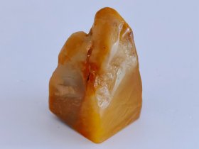 昌化田黄原石带皮，结晶，71.1克，3×3×4.8厘米——印材石料素章印章正章扁章钮章随形章