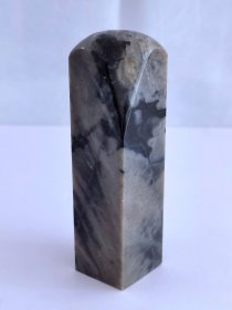 昌化石水墨章料，3.1×3.1×11.5厘米——印材石料素章印章正章扁章钮章随形章
