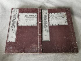 1885年《序书题跋 小学记事论说文例》上下2册全，插图线装32开