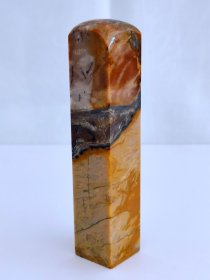 昌化石朱砂田坑料，2.8×2.8×13.9厘米——印材石料素章印章正章扁章钮章随形章