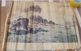 特价处理2开宣传画蓬莱渔汛包老怀旧张彦青画1974年