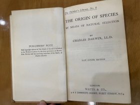 现货 1923年 达尔文作品《物种起源》On the Origin of Species: By Means of Natural Selection 精装 品相如图