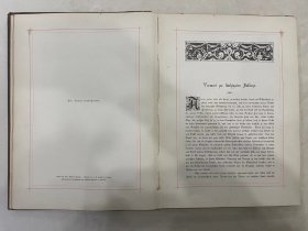 现货 罕见稀缺 1887年德文版 《古斯塔夫·弗雷塔格画廊》Gustav-Freytag-Galerie 二十幅钢板画  精装造型皮面大16开 三面鎏金 七品