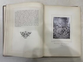 现货 罕见稀缺 1887年德文版 《古斯塔夫·弗雷塔格画廊》Gustav-Freytag-Galerie 二十幅钢板画  精装造型皮面大16开 三面鎏金 七品