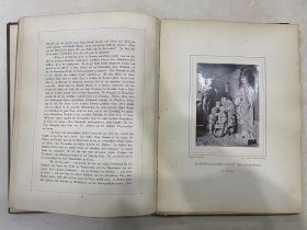 现货 罕见稀缺 1887年德文版 《古斯塔夫·弗雷塔格画廊》Gustav-Freytag-Galerie 二十幅钢板画  精装造型皮面大16开 三面鎏金 七品