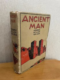 房龙著作《古人：文明的开端》Ancient Man: The Beginning of Civilizations 1923年英文版插图本 26幅木刻版画插图 精装毛边本 品相如图