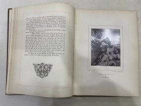 现货 罕见稀缺 1887年德文版 《古斯塔夫·弗雷塔格画廊》Gustav-Freytag-Galerie 二十幅钢板画  精装造型皮面大16开 三面鎏金 七品