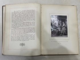 现货 罕见稀缺 1887年德文版 《古斯塔夫·弗雷塔格画廊》Gustav-Freytag-Galerie 二十幅钢板画  精装造型皮面大16开 三面鎏金 七品